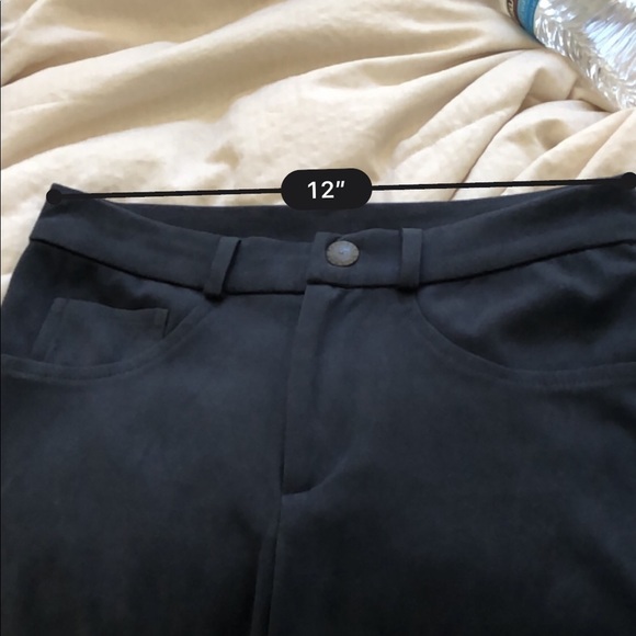 Hale Bob Dark Gray Suede Skinny Stretchy Pants - Picture 8 of 8